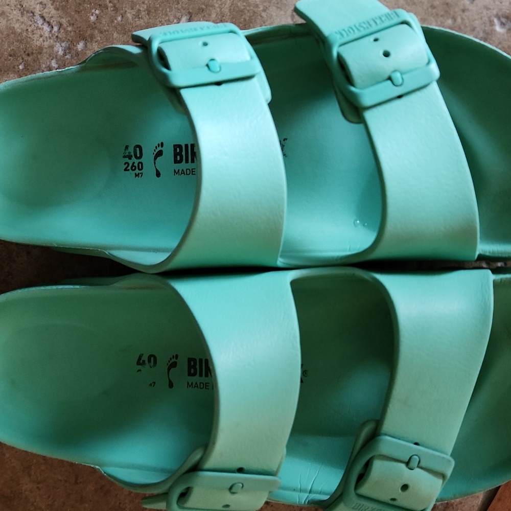 Birkenstock Womans Mint Green Sandals Size EUR 40 - Picture 8 of 14
